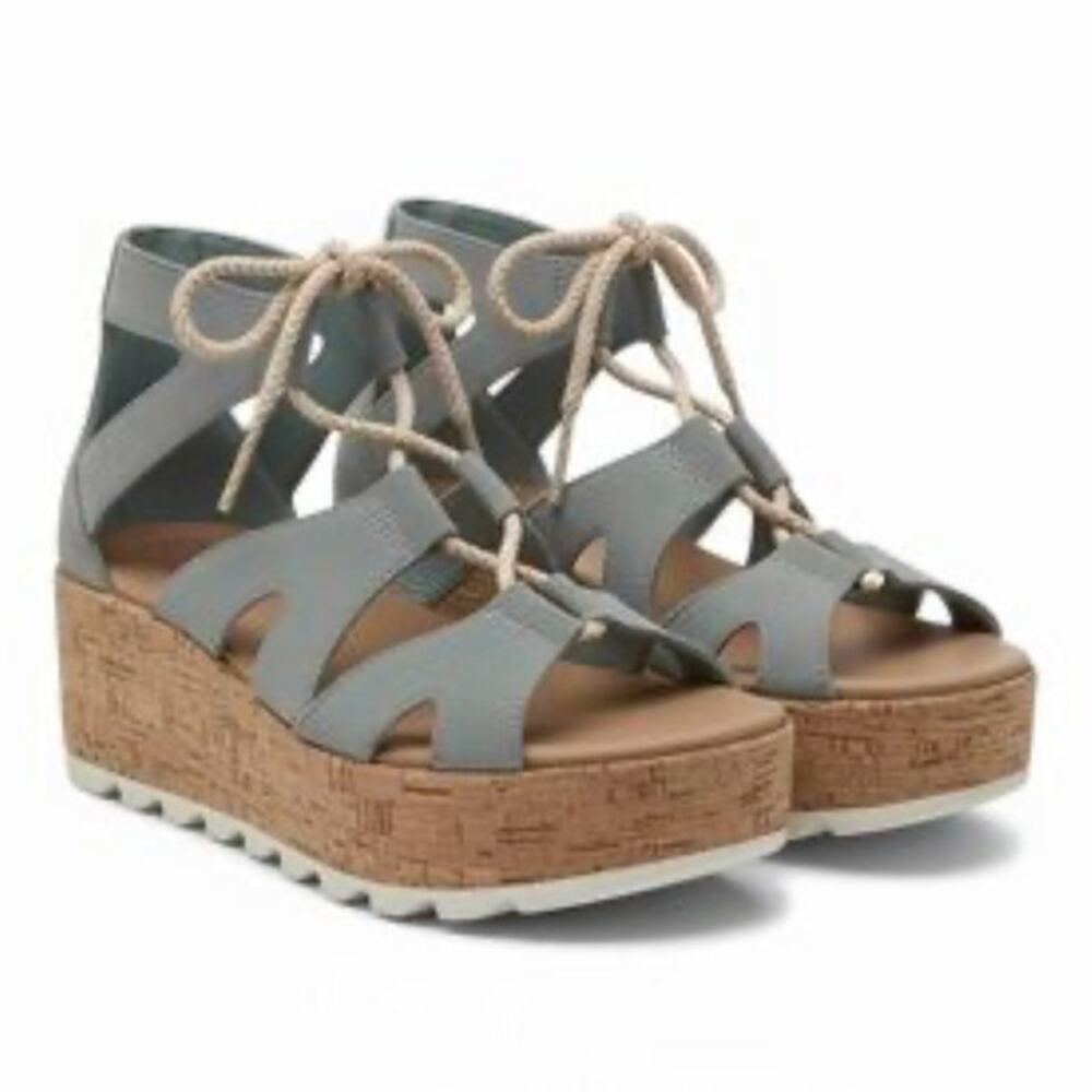 Sorel Cameron Lace Up Gladiator Flatform Size 9